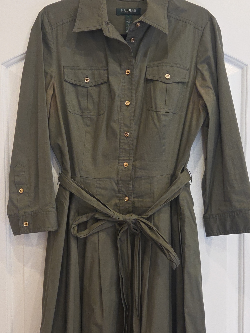 Lauren Ralph Lauren Utility Shirt Dress Size 12 - Picture 3 of 9